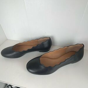 Black Leather Ballet Flats 7